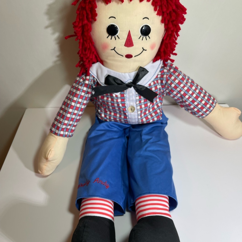Applause Classic Raggedy Andy Cloth Doll 17" Hasbro 2010 EUC